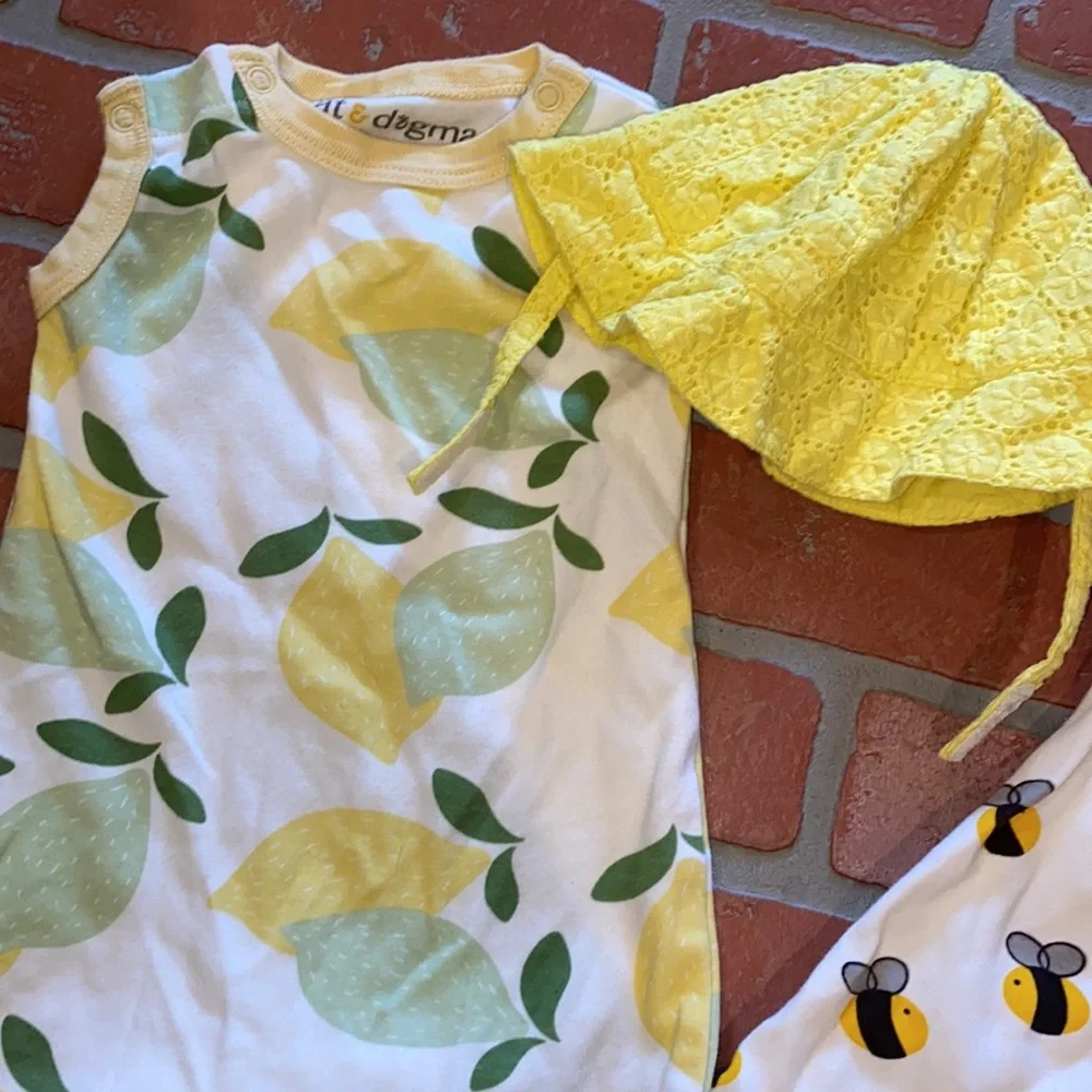 Cat & Dogma baby boden bee lemon/lime babygirl bundle!!